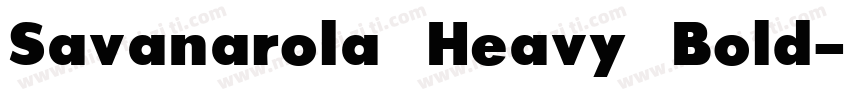 Savanarola Heavy Bold字体转换